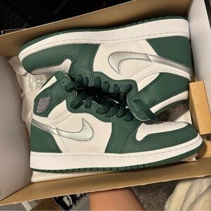 Jordan Kids Sneakers Green and White